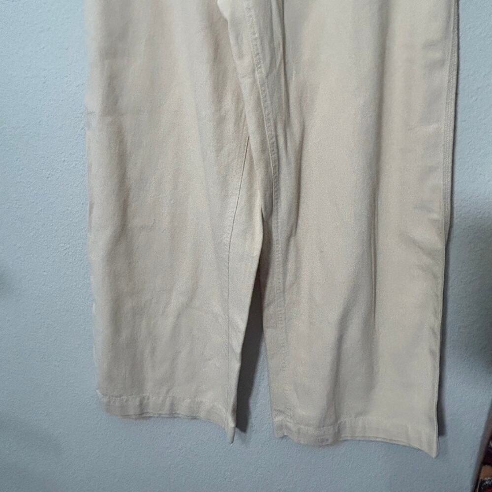 NEW UO Strawberry Print Embroidered Cream Joey Wide Leg Oversized Pant Sz 2 - Picture 9 of 12